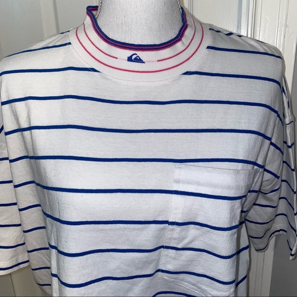 NWOT Quicksilver Stripe Crop Tee - Picture 3 of 11